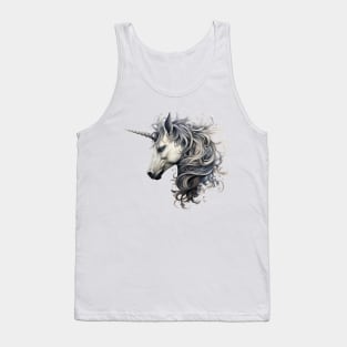 Wavy haired unicorn Tank Top